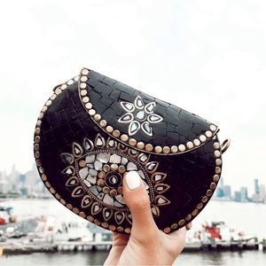 Handmade Clutch - Evil Eye - Gently Used w/ strap